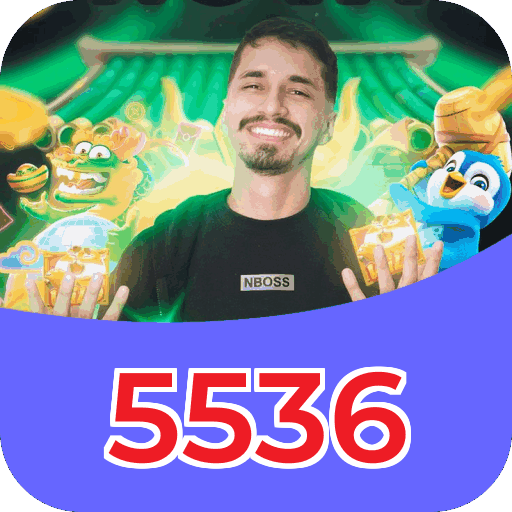 Interface do aplicativo 5536 mostrando jogos disponíveis no iOS e Android